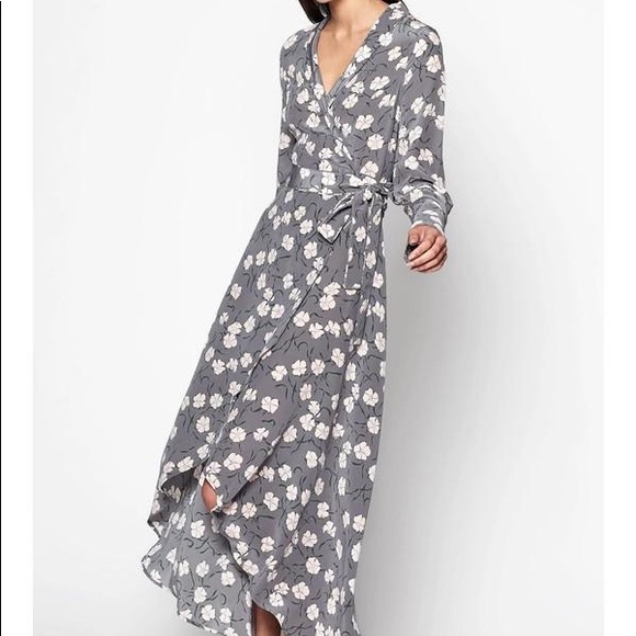 Equipment Dresses & Skirts - Equipment Gowin Silk floral wrap dress